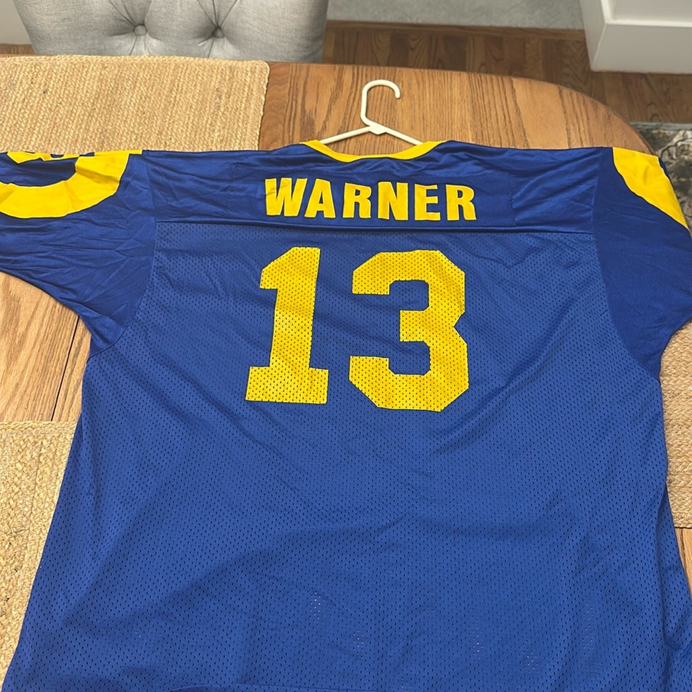 Vintage 90’s Kurt Warner #13 blue St Louis Rams NFL Jersey